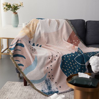 Throw Cotton Woven Nordic Blanket Home Decor Tapestry - Tropical