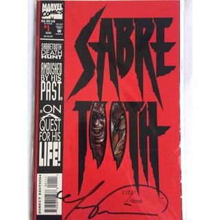 Sabre Tooth #1 signed by artist Mark Texiera with Certificate of Authenticity