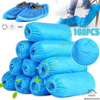 100pcs Non-woven Boot Cover Disposable Shoe Covers Thicken Overshoes Non-Slip