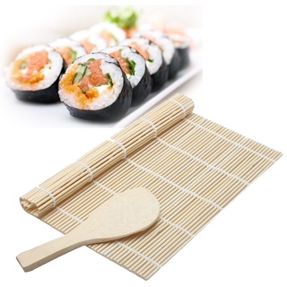 Sushi Rolling Maker Bamboo with free Wooden Paddle