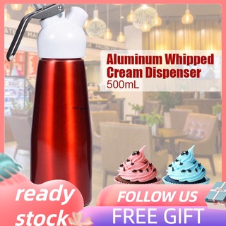 ♂【HOT】 [READY STOCK] Aluminum Material Whipped Dessert Cream Butter Dispenser Whipper Foam Maker wit