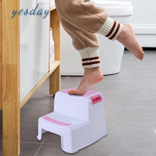COD 2 Step Stool Toddler Kids Stool Toilet Potty Training Slip Resistant for Bathroom Kitchen YD