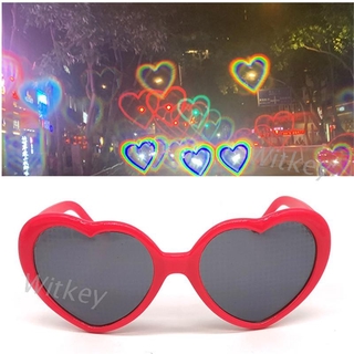 wit♣ Magic Love Special Effect Glasses Girls Gift Sunglasses Light Source to Love Rom