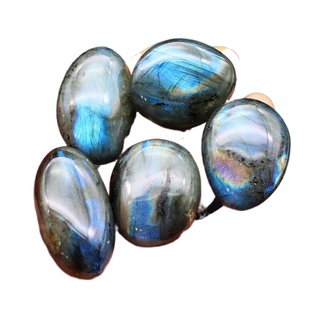 decoration ✠㍿☬Natural Quartz Polished Labradorite Stone Healing Fishbowl Crystal Stone Home Decor G