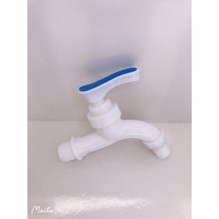 Plastic PVC Spigot Faucet with Hose Connector Kitchen bathroom