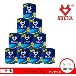 Shuta Blue Roll Tissue 1 Bundle / 10 Pcs 21.5 x 56 Cm