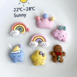 【COD】Simulation Food Play Steamed Buns Rainbow Cake Diy Resin Jewelry Accessories Epoxy Mobile Phone Case Storage Box Beauty Materials