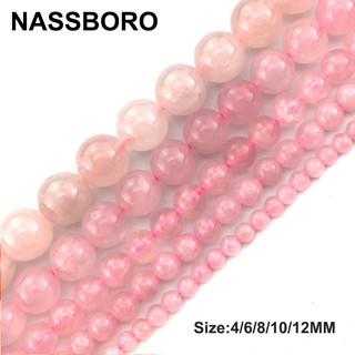 Natural Rondelle Rose Pink Quartz Stone Beads Crystal Loose DIY Jewellery Making