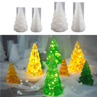 3D Christmas Tree Silicone Epoxy Resin Mold Multi Colored Fairy Night Lights LED Vase Base Light