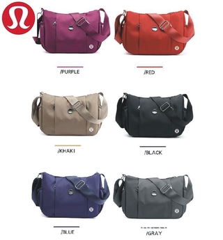 Lululemon Waterproof Shoulder Bag Fashion All-match Diagonal Backpack Satchel