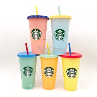 [SINGLE] Summer COLOR CHANGING Reusable Cold Cup venti size (2)