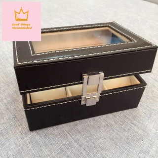 3 Slot Watch Box Fashion Women’s Men’s Couple Watches Case Jewelry Storage Collector Organizer (2)
