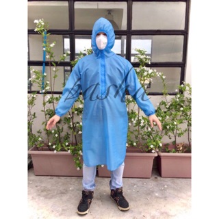 PPE Hooded Taffeta Labgown w/ Faceshield pashaclothing