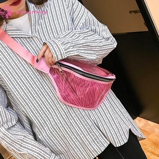 ✿WB✿Fanny Pack Transparent Waist Bag Women PVC Chest Messenger Belt Purse Pouch (5)