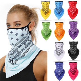 ▥┋Sun Protection Face Mask Dustproof Windproof Unisex Neck Cover Scarf Breathing Bandana Half Face M