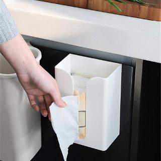 Home Kitchen Tissue Storage Box Paste Wall-Mounted Toilet Holder Paper Rack