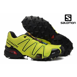【Ready Stock】 Salomon/salomon Speedcross 1 Outdoor Professional Hiking sport Shoes Yellow 40-46 CR7P