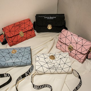 bag for women XD 053# Korean fashion shoulder bag diamond pattern sling bag Webbing shoulder strap