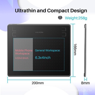 ※In stock! ※ HUION HS64 6x4Inches Graphic Drawing Tablets Phone Tablet Pen Tablet With Battery-Free