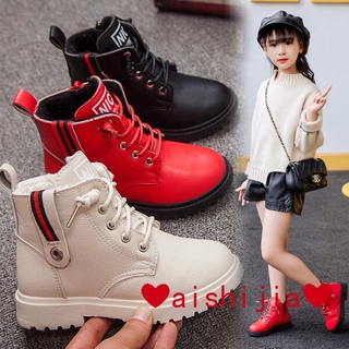 ready stock ❤ aishijia ❤ 【27--38】Girls' boots boys martin boots new autumn and winter short boots new girls student mid-autumn boots big children's versatile korean soft bottom fashion casual shoes (1)