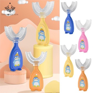 New Manual Children U-Shaped Toothbrush Silicone Toothbrush Baby Mouth Cleaning Full Silicone U-Shaped Toothbrush