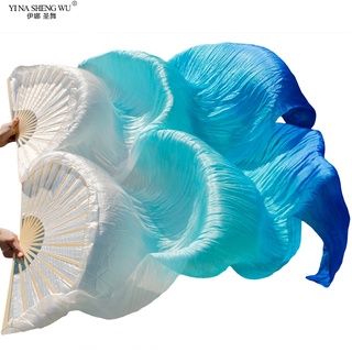 1 Piece/1 Pair Imitation Silk Veil Colorful Long Fans Women/Kids Hand Made Bellydance Performance Ac