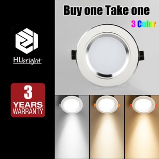 【Buy one take one】LED 3 Color Downlight Recessed Lights Panel Ceiling Light 3 years Warrenty