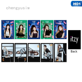 chengyusiw 10Pcs K-Pop Star Itzy It& 39;Z Me Album Cd Photo Album Photo Card Postcard