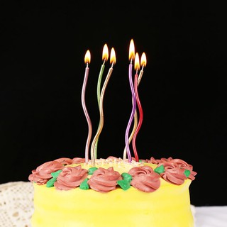 [Pearl Curve candle] spiral candle thread candle long candle GOLD / SILVER Birthday cake Wedding cake Candle