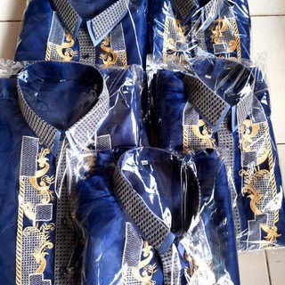 Barong Tagalog Double Collar Navy Blue