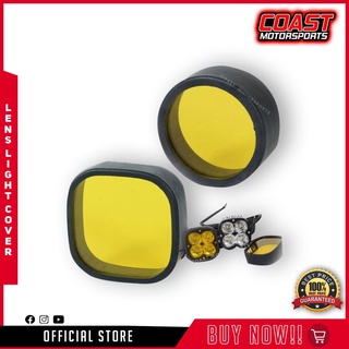 motorcycle light☫ALL WEATHER lens light cover auxiliary driving cap yellow laser gun bluewater
