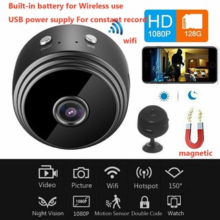 CCTV camera HD 1080P wifi Wireless IP camera magnetic cam dash cam with Night Vision camera for outdoor indoor