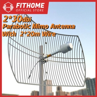 Jinker MIMO Antenna 2x30dbi Ultimate Parabolic Grid Wifi Internet 5G-Ready 698-4000Mhz