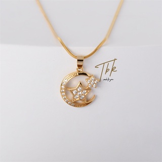 TBK 18K Gold Cubic Zirconia Universe Series Pendant Necklace Accessories for Women 213n (2)
