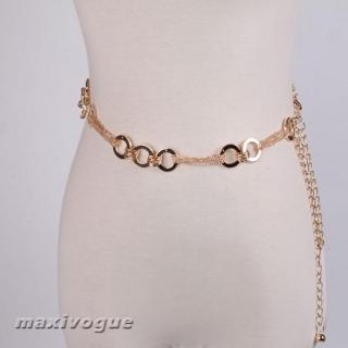 Metal Designer Luxury Waistband Gold Chain Adjustable Strap Waist Women Belt