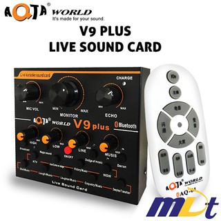 V9 Plus Professional Audio Mixer Audio USB External Headset Microphone Entertainment Live Sound Card