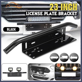 【Ready Stock】♞□Car number plate Offroad Front Number Plate Bracket Frame Holder Light Bar Mount Bump
