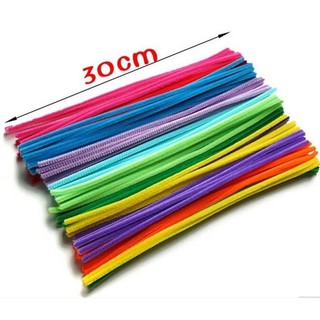 Rainbow Color Stem Plush Stick
