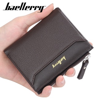 baellerry men s wallet fashion short zipper coin purse open wallet bag multi-card card bag handbag male (2)