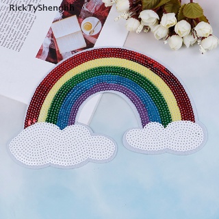 (hot*) Embroidered Iron On Patches For Clothes Sewing Rainbow Motif Applique Sticker RickTyShenghh