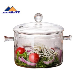 1300Ml Creative Soup Pot Transparent Glass Cooker Salad Inst