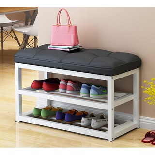 Home Zania Modern Shoe Rack Storage With Soft Cushion Shoe Bench Stool AS747 (2)