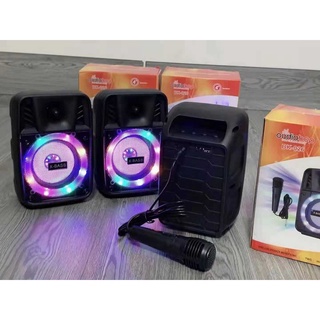 4inch Portable Wireless Bluetooth Speakers with Light discolor Party Speakers with free mic (4)