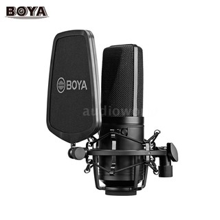 ★BOYA BY-M1000 Professional Large Diaphragm Condenser Microphone Podcast Mic Kit Support Cardioid/Om