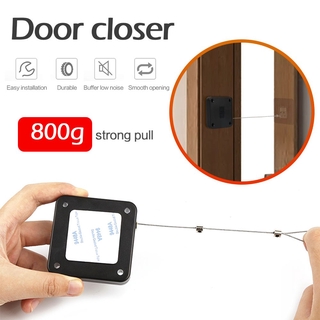 ☁ Automatic Door Closer Punch-Free Sliding Door Automatic Door Closer Adjustable Closers Drawstring Auto Close☞sunny