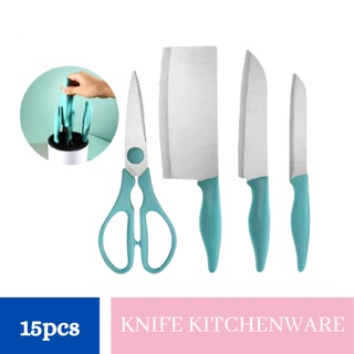 (5pcs)Knife Kitchenware Set Carving Knife, Knife Holder Kitchen Shears, Cleaver Knife, Kutsilyo