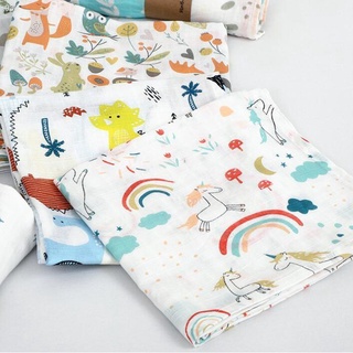 *mga kalakal sa stock*♞Baby Muslin Blanket 120*110cm Infant Receiving Blanket