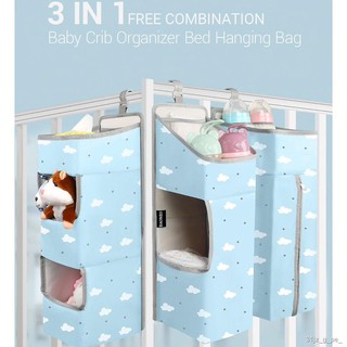 ❁◘【Happy shopping】 BAONEO Baby Storage Organizer Crib Hanging Storage Bag For Baby Bedding Set Diape