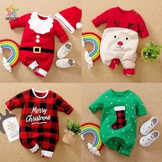 Christmas Baby Clothing Romper Set Boys Girls Kids Red Santa Costume Durable