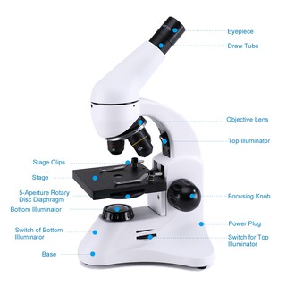 Uscamel Optical Microscope 400X Microscope High Definition Student Specific Biological Research (5)